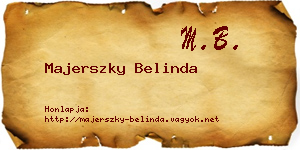 Majerszky Belinda névjegykártya